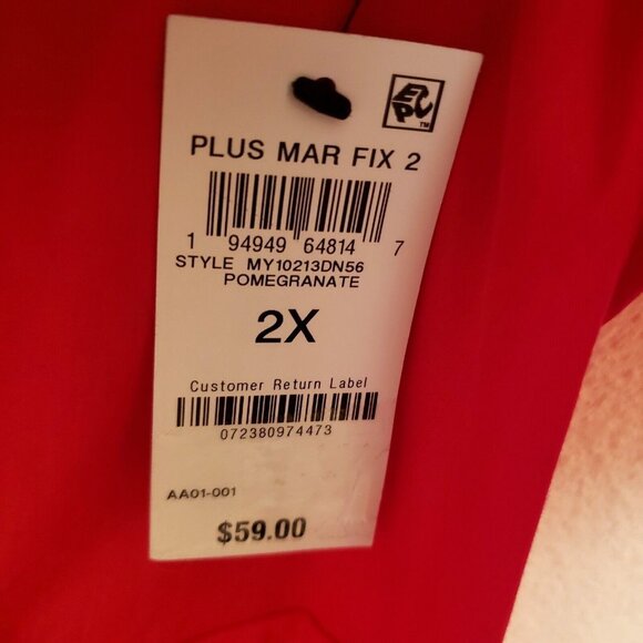 And Now This Pink 100% Cotton Flirty Dress with Puff Sleeves Size 2X NWT - Picture 9 of 10